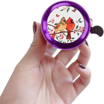 WIRESTER Purple Aluminum Round Bike Bell, Classic Ring Bicycle Bell, Bike Accessories Bell Ring for Adults Kids Girls Boys