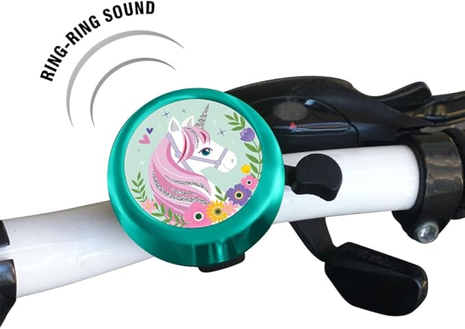 WIRESTER Green Aluminum Round Bike Bell, Classic Ring Bicycle Bell, Bike Accessories Bell Ring for Adults Kids Girls Boys