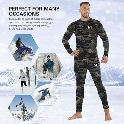 Men's Thermal Underwear Set Sport Long Johns Base Layer
