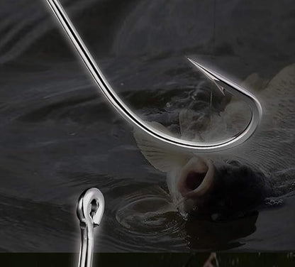 Dyxssm 150pcs/lot Forged Long Shanked Fishing Hooks Stainless Steel Fishing Hook for Saltwater Freshwater, Circle Octopus Fishing Hooks