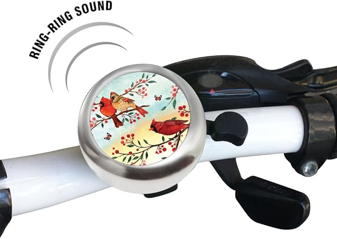 WIRESTER Silver Aluminum Round Bike Bell, Classic Ring Bicycle Bell, Bike Accessories Bell Ring for Adults Kids Girls Boys