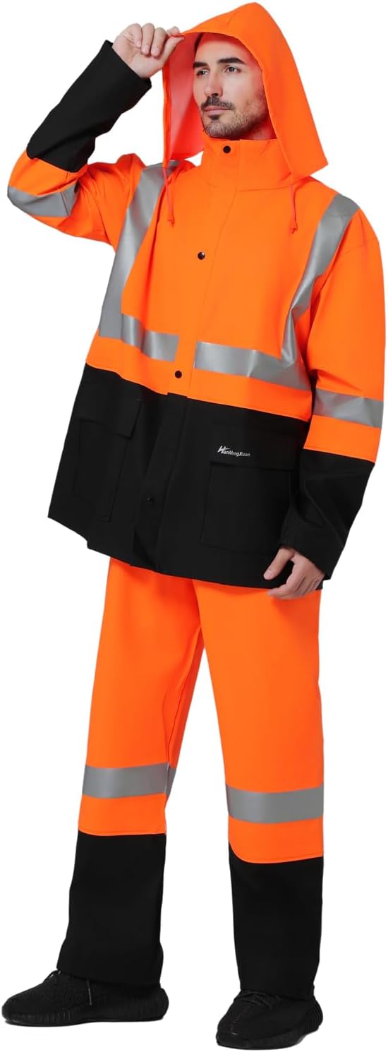 Rain Suit Waterproof Jacket and Trouser Suit Raincoat for Men and Women Outdoor All-Sport