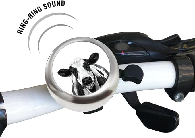 WIRESTER Silver Aluminum Round Bike Bell, Classic Ring Bicycle Bell, Bike Accessories Bell Ring for Adults Kids Girls Boys