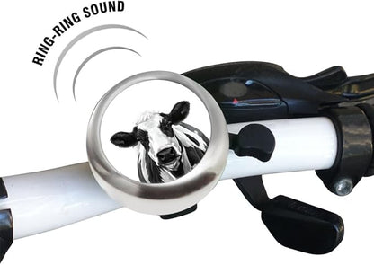 WIRESTER Silver Aluminum Round Bike Bell, Classic Ring Bicycle Bell, Bike Accessories Bell Ring for Adults Kids Girls Boys