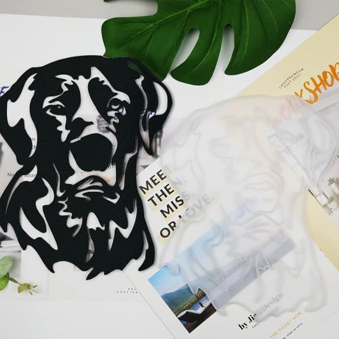 Labrador Dog Head Wall Hanging Resin Silicone Mold, Dog Epoxy Casting Mold for Home Office Wall Hanging, DIY Crafts Door Wall Art Party Pet Decoration