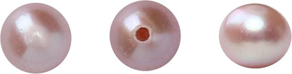 Natural Half Drilled Pearl Beads Purple 4.5-5mm 12pcs AAAA Freshwater Cultured Loose Gemstone Beads for DIY Stud Earring Jewelry Making