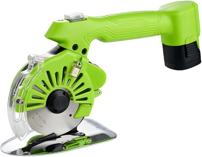 250W Cordless Fabric Rotary Cutter Electric Fabric Scissors, Round Blade Cutting Machine, 5 Speed Adjustable, LED Light, 20mm / 0.78" Cutting Thickness, with Lithium Ion Battery and Charger