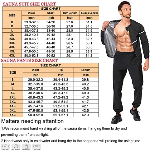 NINGMI Sauna Suit for Men Sweat - Long Sleeve Shirt Jacket Workout Body Shaper Zipper Top Slimming Fitness Trainer Gym