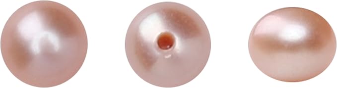 Natural Half Drilled Pearl Beads Pink 4.5-5mm 12pcs AAAA Freshwater Cultured Loose Gemstone Beads for DIY Stud Earring Jewelry Making