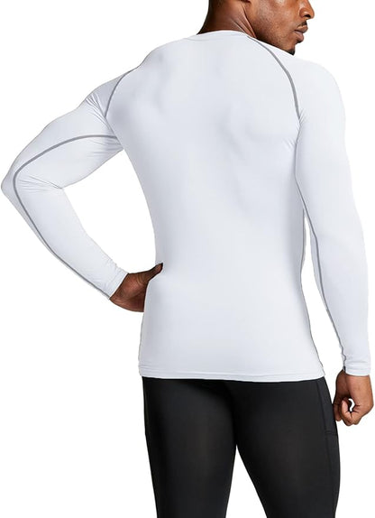 TSLA Men's Thermal Long Sleeve Compression Shirts, Athletic Base Layer Top, Winter Gear Running T-Shirt