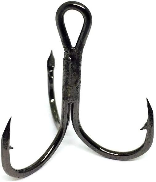 Fishing Hooks Treble Hooks for Hook Upgrade Cutting Blade 4X Strong Short Shank Black Nickle