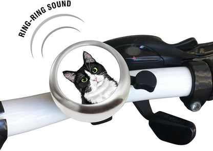 WIRESTER Silver Aluminum Round Bike Bell, Classic Ring Bicycle Bell, Bike Accessories Bell Ring for Adults Kids Girls Boys