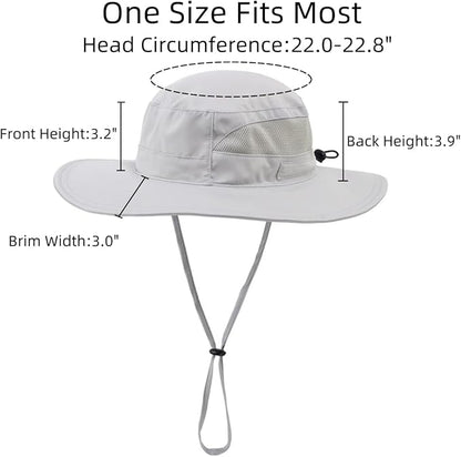 Connectyle Women's UPF 50+ Sun Hat UV Protection Wide Brim Bucket Hat Summer Beach Hats Fishing Hiking Outdoor Safari Hats