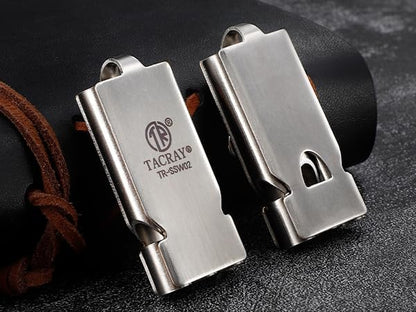 TACRAY Emergency Whistles Lifeguard Safety Whistle with Neck Chain and Keychain for Outdoor Camping Hiking