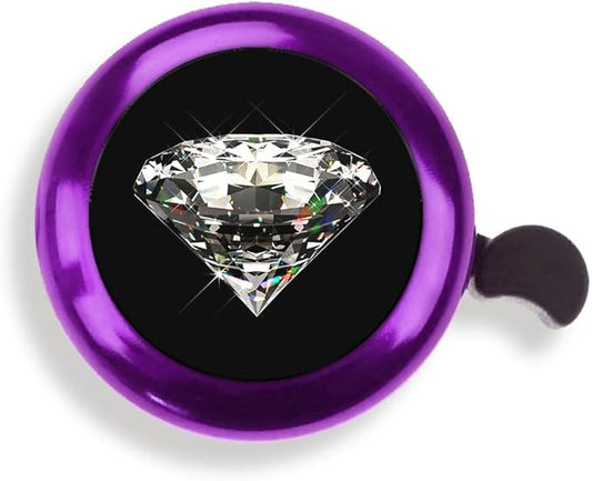 WIRESTER Purple Aluminum Round Bike Bell, Classic Ring Bicycle Bell, Bike Accessories Bell Ring for Adults Kids Girls Boys