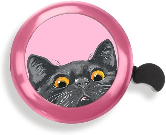 WIRESTER Pink Aluminum Round Bike Bell, Classic Ring Bicycle Bell, Bike Accessories Bell Ring for Adults Kids Girls Boys - Animals