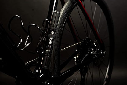 SILCA Tattico Mini Bike Pump – Frame Mount Bicycle Pump with Expandable Hose and Lever Lock – Lightweight and Mountable to Gravel, Mountain, and Road Bicycles – Up to 100 PSI