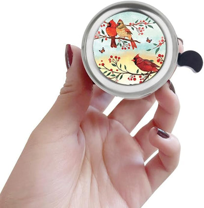 WIRESTER Silver Aluminum Round Bike Bell, Classic Ring Bicycle Bell, Bike Accessories Bell Ring for Adults Kids Girls Boys