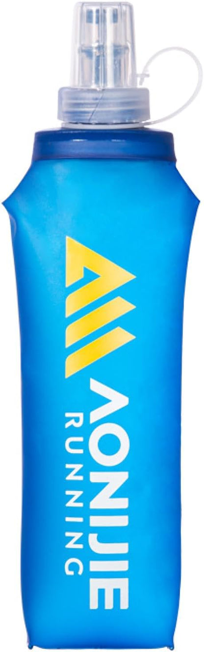 TRIWONDER Soft Flask Collapsible Water Bottles Running Bottle BPA-Free Foldable Handheld Runner Water Flask for Hydration Pack Marathon Hiking Cycling Climbing Travel (500ml/16.9oz)