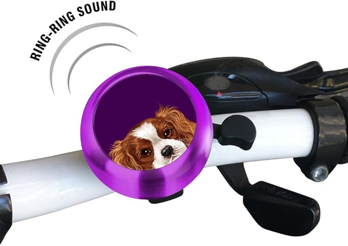 WIRESTER Purple Aluminum Round Bike Bell, Classic Ring Bicycle Bell, Bike Accessories Bell Ring for Adults Kids Girls Boys