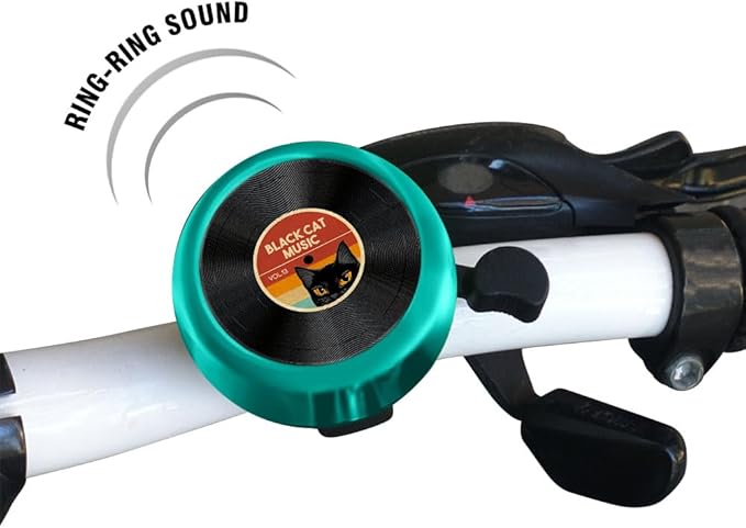 WIRESTER Green Aluminum Round Bike Bell, Classic Ring Bicycle Bell, Bike Accessories Bell Ring for Adults Kids Girls Boys