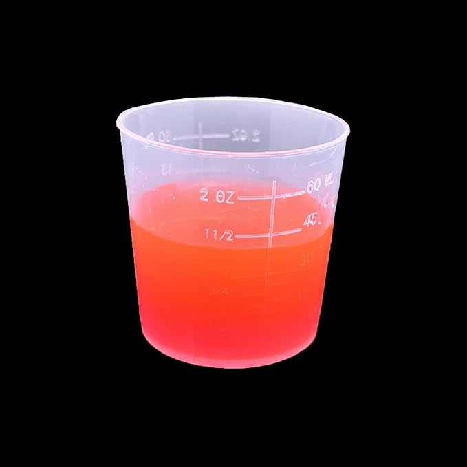 30 Pcs Plastic Graduated Cups, 60ml/2oz Clear Scale Cups with 50 Pcs Wooden Stirring Sticks for Epoxy, Resin, Stain, Mixing Paint