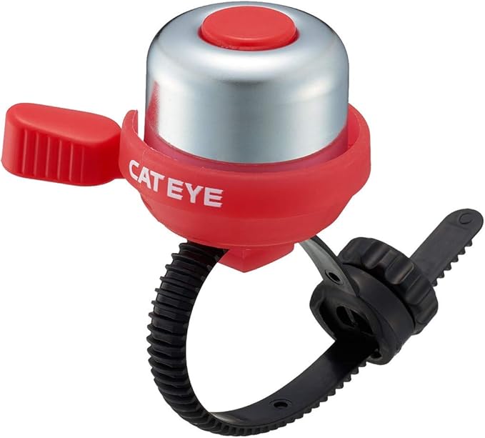 CATEYE PB-1100P Wind Bell – Colorful Brass Bike Bell, Youth Cycling Safety, Tool-Less FlexTight™ Mount Fits Road, MTB, Kids Bicycles, Loud 60 Decibel Ring Sound