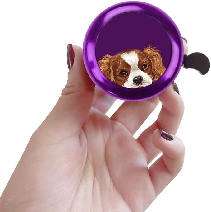 WIRESTER Purple Aluminum Round Bike Bell, Classic Ring Bicycle Bell, Bike Accessories Bell Ring for Adults Kids Girls Boys