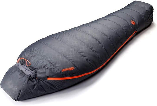 ZOOOBELIVES 10 Degree F Hydrophobic Down Sleeping Bag for Adults - Lightweight and Compact 4-Season Mummy Bag for Backpacking, Camping, Mountaineering and Other Outdoor Activities – Alplive D1500