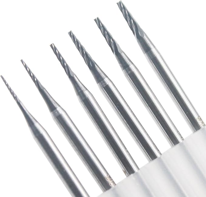 Luo ke 6 Pcs Oblique Pin Burr, 3/32'' Shank Cone Shape Burs Jewelry Making Tools for Rotary Tools