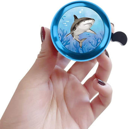 WIRESTER Blue Aluminum Round Bike Bell, Classic Ring Bicycle Bell, Bike Accessories Bell Ring for Adults Kids Girls Boys