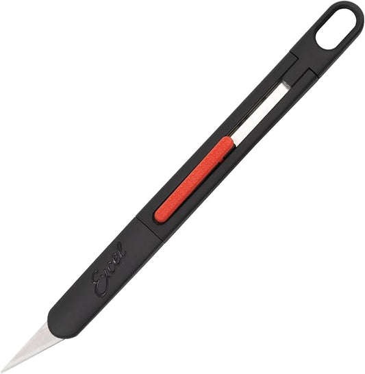 Excel Blades K80 Retractable Craft Knife – Precision Hobby & Utility Knife with #21 Stainless Blade – Safety Cutter for Trimming, Vinyl Weeding, Paper & Crafts – Flat Non-Roll Design