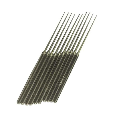 Luo ke 10 Pcs Diamond Burr - 1/8'' Shank Long Cone Shape Diamond Burs Bead Reamer for Rotary Tools