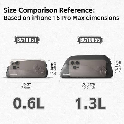 Rhinowalk Bike Top Tube Bag 0.6L Bike Frame Bag with Magnetic Flap Fully Waterproof and Stable Bicycle Frame Bag Bicycle Bag Professional Cycling Accessories for Mountain Road Bike-S