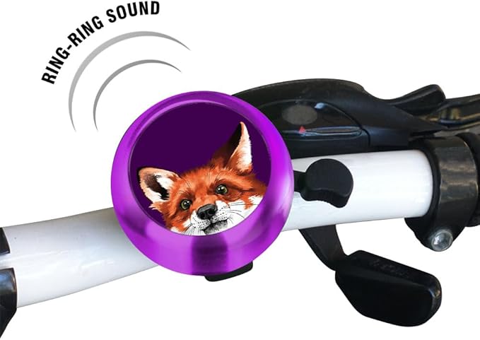 WIRESTER Purple Aluminum Round Bike Bell, Classic Ring Bicycle Bell, Bike Accessories Bell Ring for Adults Kids Girls Boys