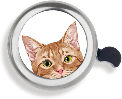 WIRESTER Silver Aluminum Round Bike Bell, Classic Ring Bicycle Bell, Bike Accessories Bell Ring for Adults Kids Girls Boys