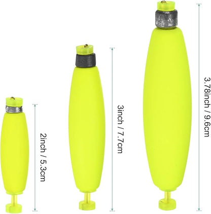 Fishing Bobbers Floats, EVA Foam Weighted Bobbers for Crappie/Bluegill/Trout Bass/Catfish, Clip-on Floats Slip Corks
