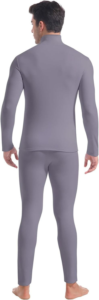 CL convallaria Long Johns Thermal Underwear for Men Soft Fleece Lined Base Layer Cold Weather Top Bottom Gift Set