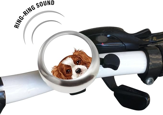 WIRESTER Silver Aluminum Round Bike Bell, Classic Ring Bicycle Bell, Bike Accessories Bell Ring for Adults Kids Girls Boys