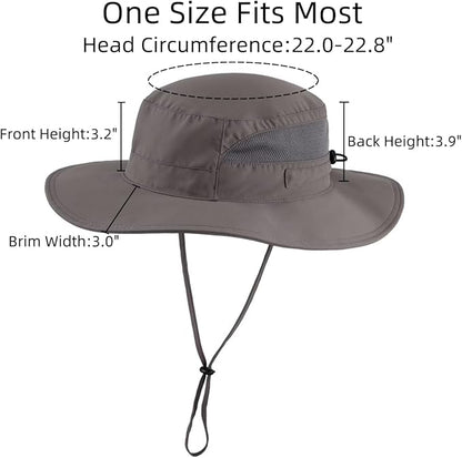 Connectyle Women's UPF 50+ Sun Hat UV Protection Wide Brim Bucket Hat Summer Beach Hats Fishing Hiking Outdoor Safari Hats