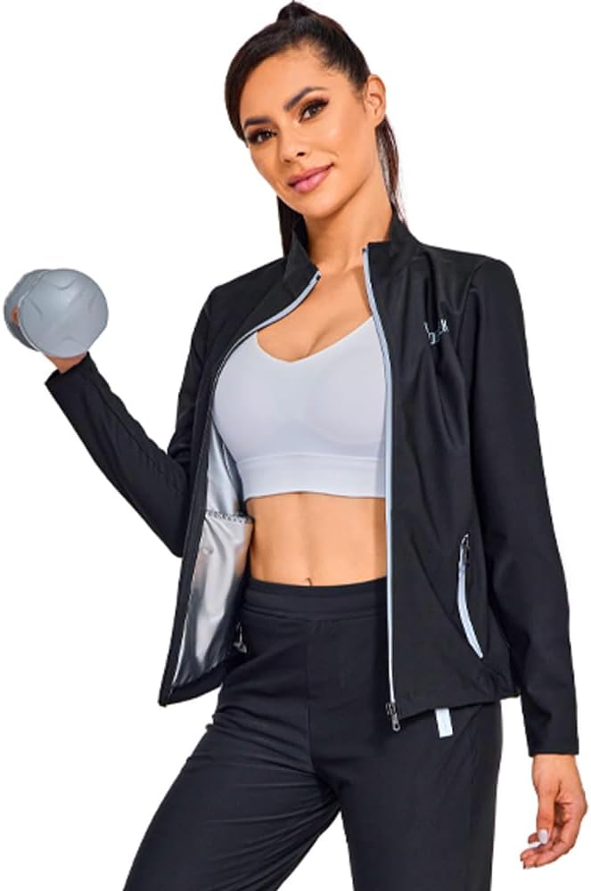 Sauna Suit Weight Loss Hot Sweat Suits Sauna Pants with Pockets Gym Workout Exercise for Women