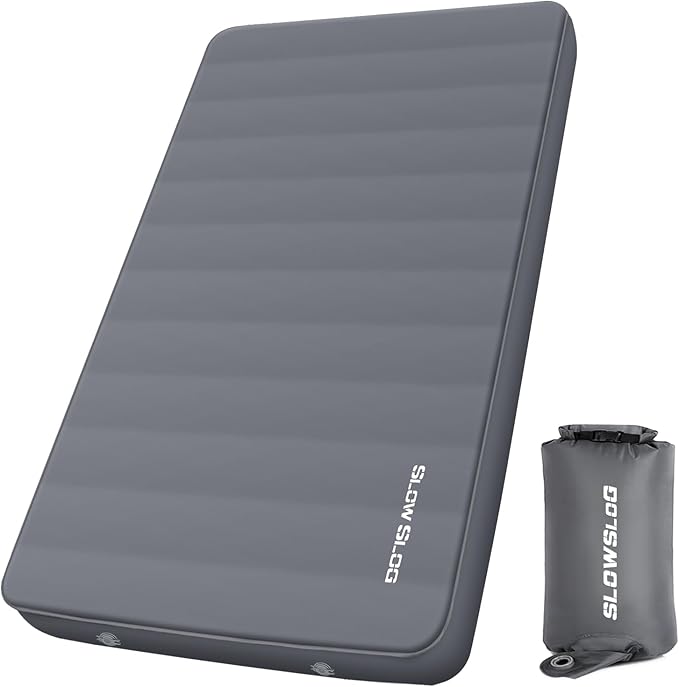 Self-Inflating Sleeping Pad with Portable Electric Air Pump, 4in Thick Memory Foam Camping Mattress for Tent Cot & Car Travel, Fast Inflate & Deflate Camping Pad