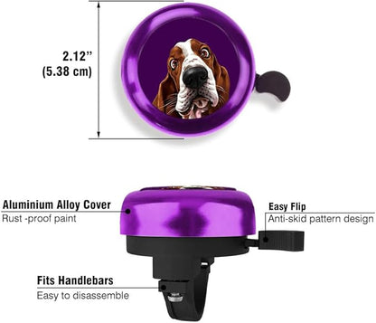 WIRESTER Purple Aluminum Round Bike Bell, Classic Ring Bicycle Bell, Bike Accessories Bell Ring for Adults Kids Girls Boys