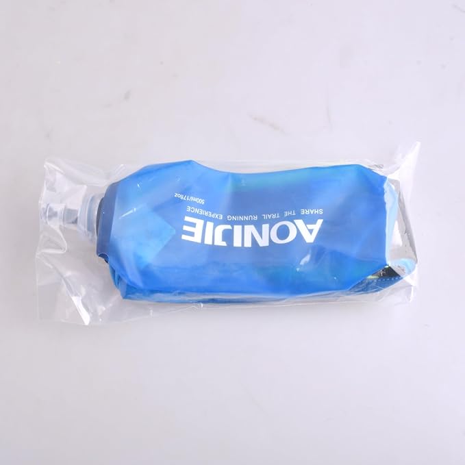 TRIWONDER Handheld Water Bottle for Running, Quick Grip Chill 17 oz Handheld Soft Water Bottle with Hand Strap Hydration Pack, BPA Sport Soft Flask (Blue)