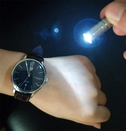 e1 Smallest Keychain Flashlight Micro Tiny Mini Keychain Light Long-Lasting Safety Light for Everyday Carry Emergencies Outdoor Dog Walking Hiking Camping Nice Gift for Parents Kids