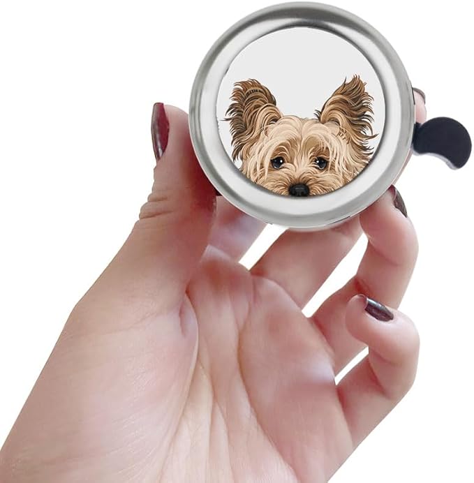 WIRESTER Silver Aluminum Round Bike Bell, Classic Ring Bicycle Bell, Bike Accessories Bell Ring for Adults Kids Girls Boys