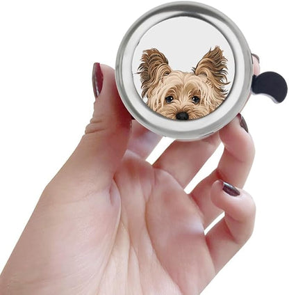 WIRESTER Silver Aluminum Round Bike Bell, Classic Ring Bicycle Bell, Bike Accessories Bell Ring for Adults Kids Girls Boys