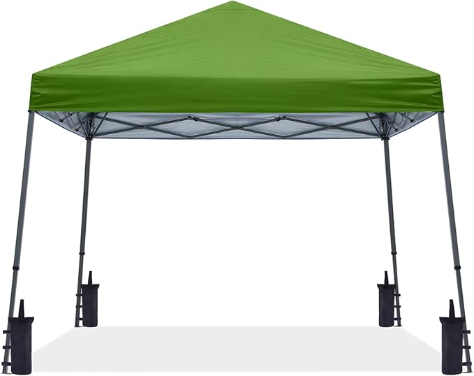 ABCCANOPY Stable Pop up Outdoor Canopy Tent 10 x 10 ft Base / 8 x 8 ft Top, Grass Green