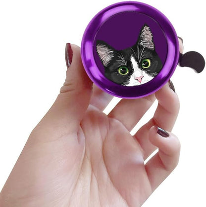 WIRESTER Purple Aluminum Round Bike Bell, Classic Ring Bicycle Bell, Bike Accessories Bell Ring for Adults Kids Girls Boys