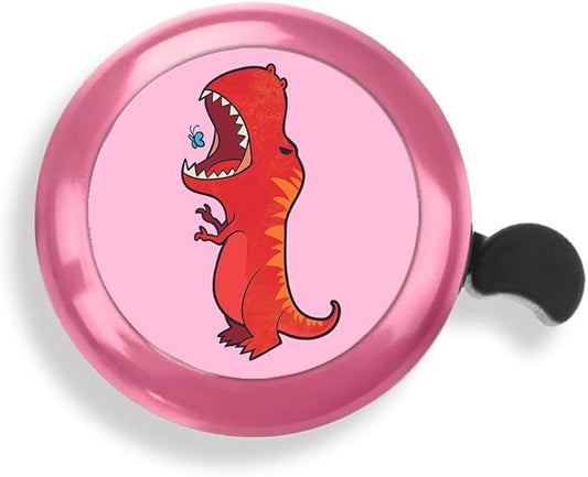 WIRESTER Pink Aluminum Round Bike Bell, Classic Ring Bicycle Bell, Bike Accessories Bell Ring for Adults Kids Girls Boys - Animals